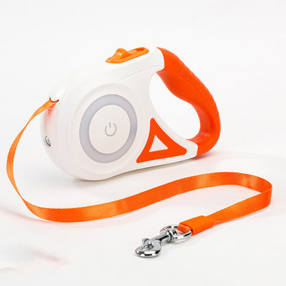 GlowPaws™ Retractable Leash – Safe Night Walks with Collar