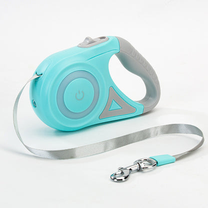 GlowPaws™ Retractable Leash – Safe Night Walks with Collar