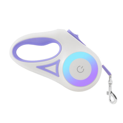GlowPaws™ Retractable Leash – Safe Night Walks with Collar
