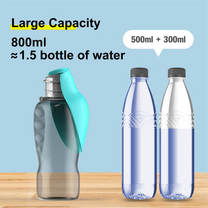PawHydrate™ Portable Dog Water Bottle – 800ml Leakproof with Foldable Bowl