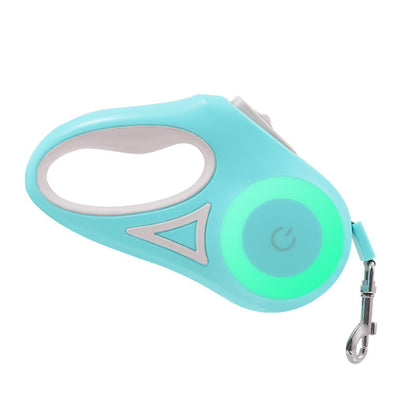 GlowPaws™ Retractable Leash – Safe Night Walks with Collar