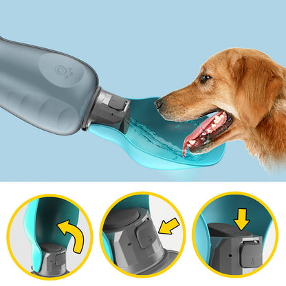 PawHydrate™ Portable Dog Water Bottle – 800ml Leakproof with Foldable Bowl