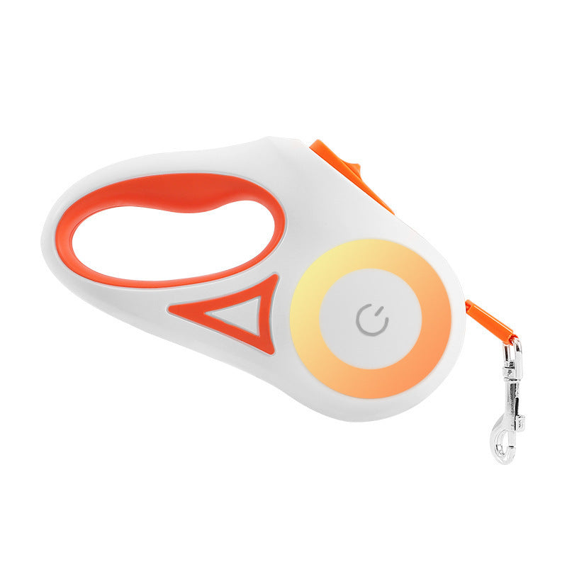 GlowPaws™ Retractable Leash – Safe Night Walks with Collar