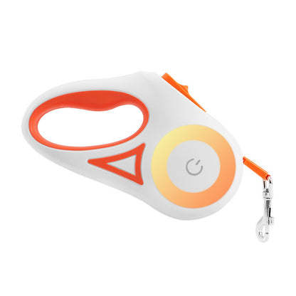GlowPaws™ Retractable Leash – Safe Night Walks with Collar