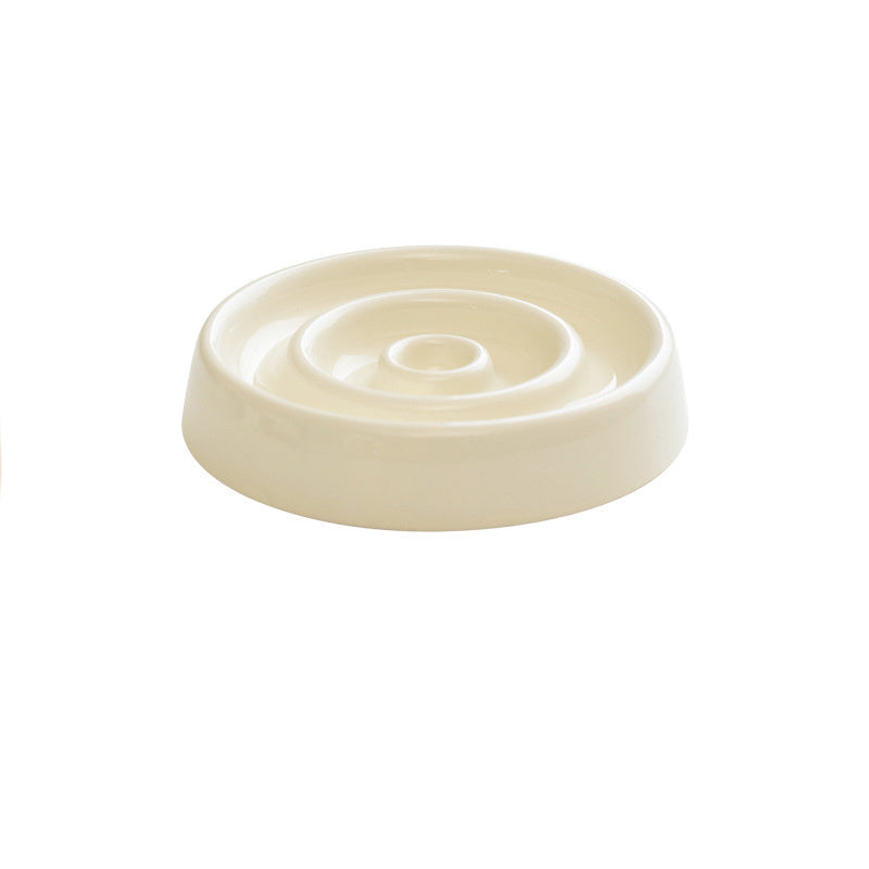 Petlich Ceramic Slow Feeder Bowl – Anti-Gulping Dish for Dogs & Cats