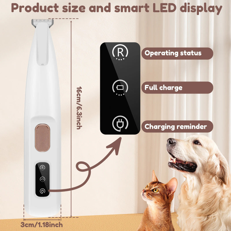 TrimPaws™ Grooming Clipper – Safe, Waterproof & LED Display