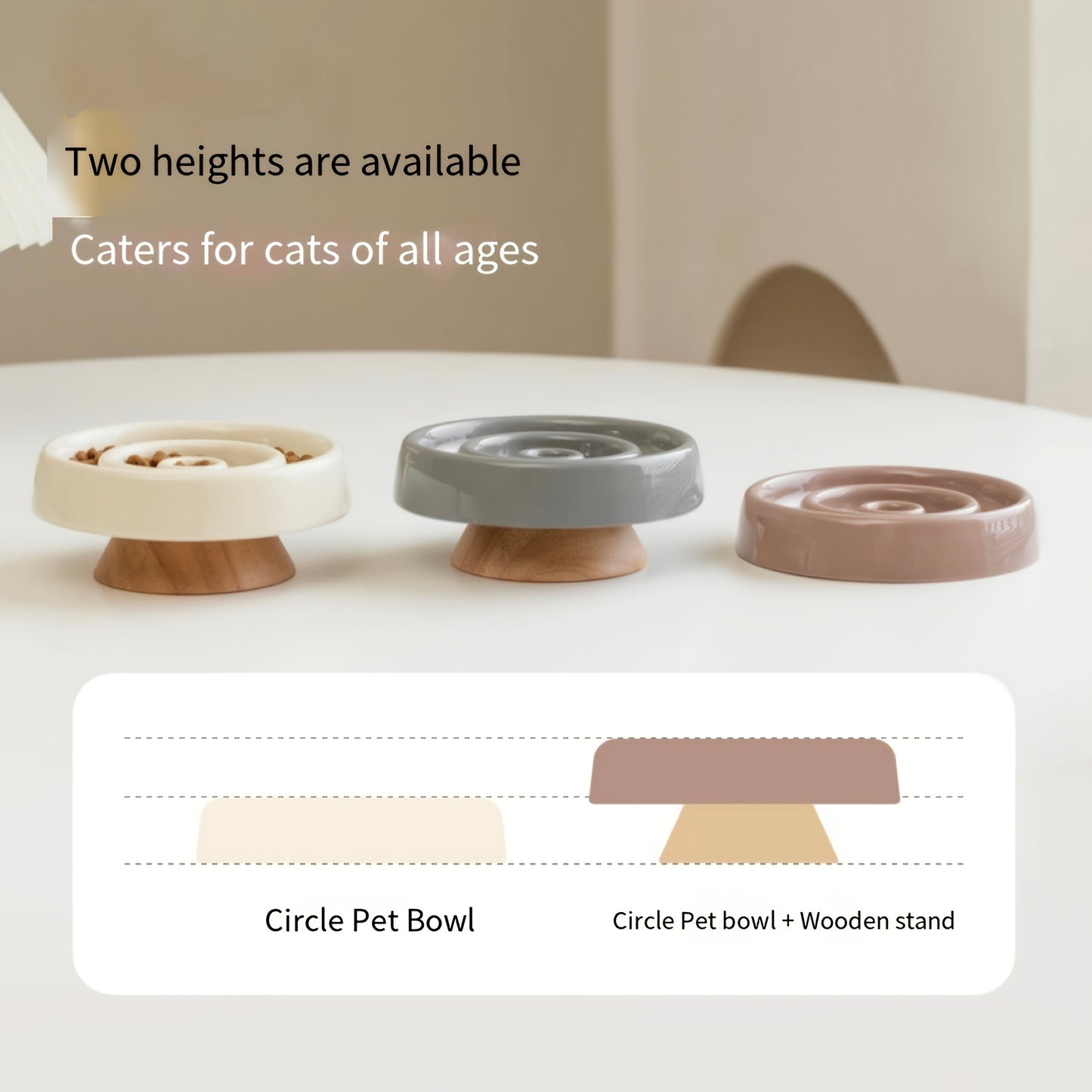 Petlich Ceramic Slow Feeder Bowl – Anti-Gulping Dish for Dogs & Cats