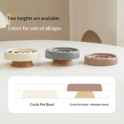 Petlich Ceramic Slow Feeder Bowl – Anti-Gulping Dish for Dogs & Cats
