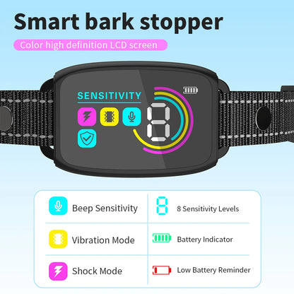 BarkGuard™ Smart Dog Collar – Automatic Bark Control, Waterproof & Rechargeable